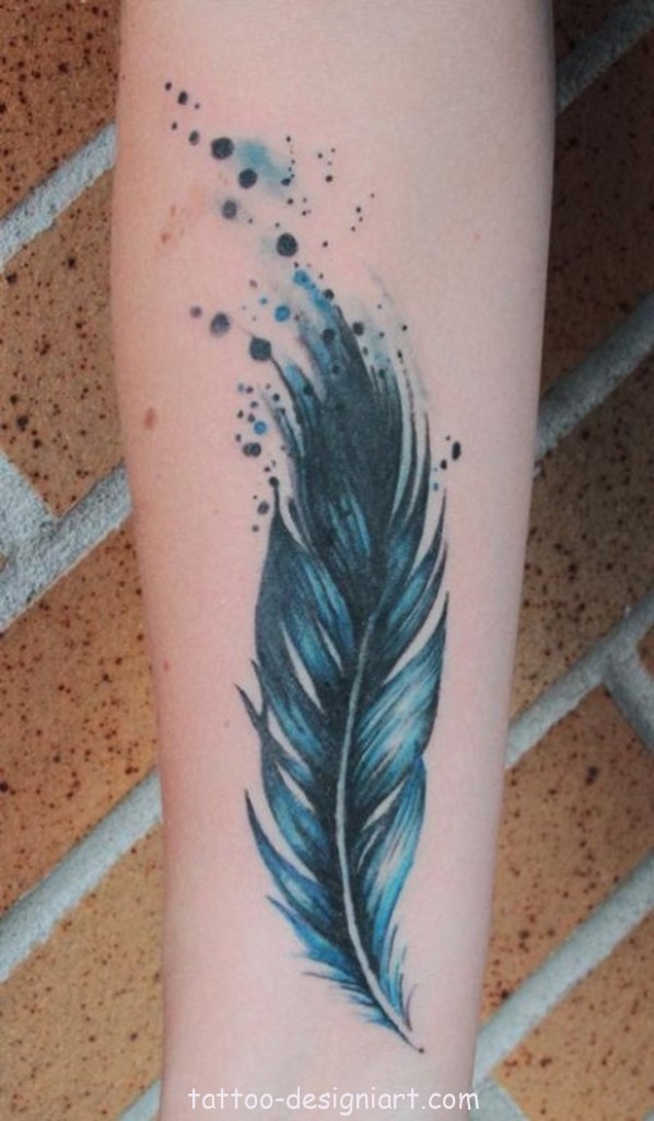watercolor feather tattoo Feather Tattoos Design Ideas