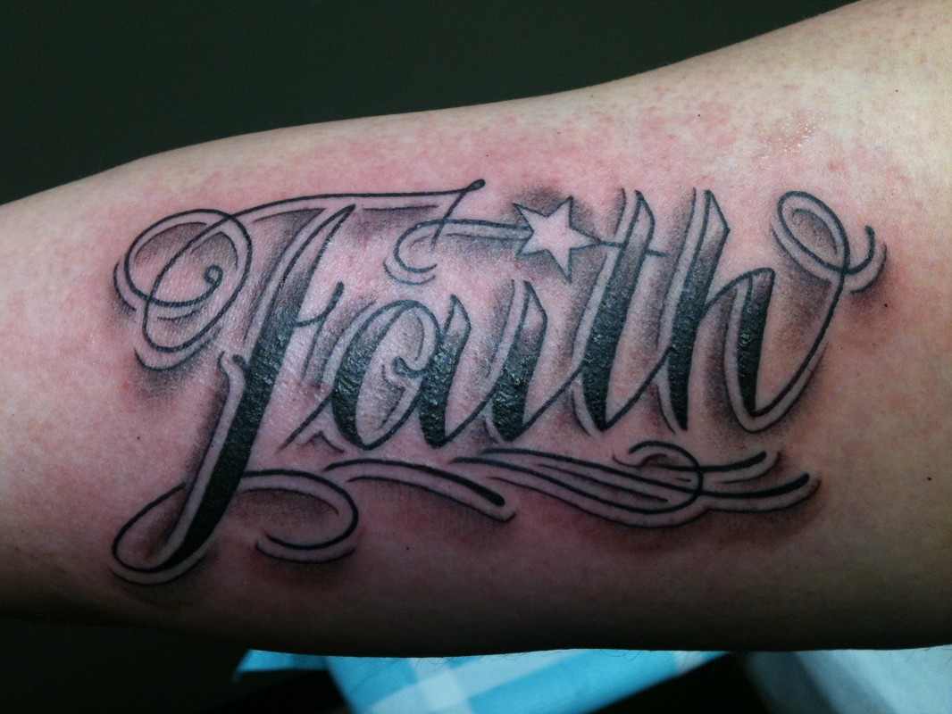 word faith tattoo Faith Tattoos Design Ideas