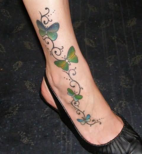 Butterfly ankle tattoos  Ankle Tattoo Design Ideas