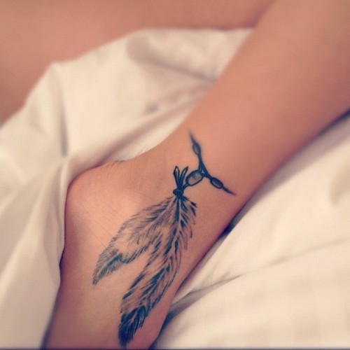 Feather Ankle Tattoo Ankle Tattoo Design Ideas