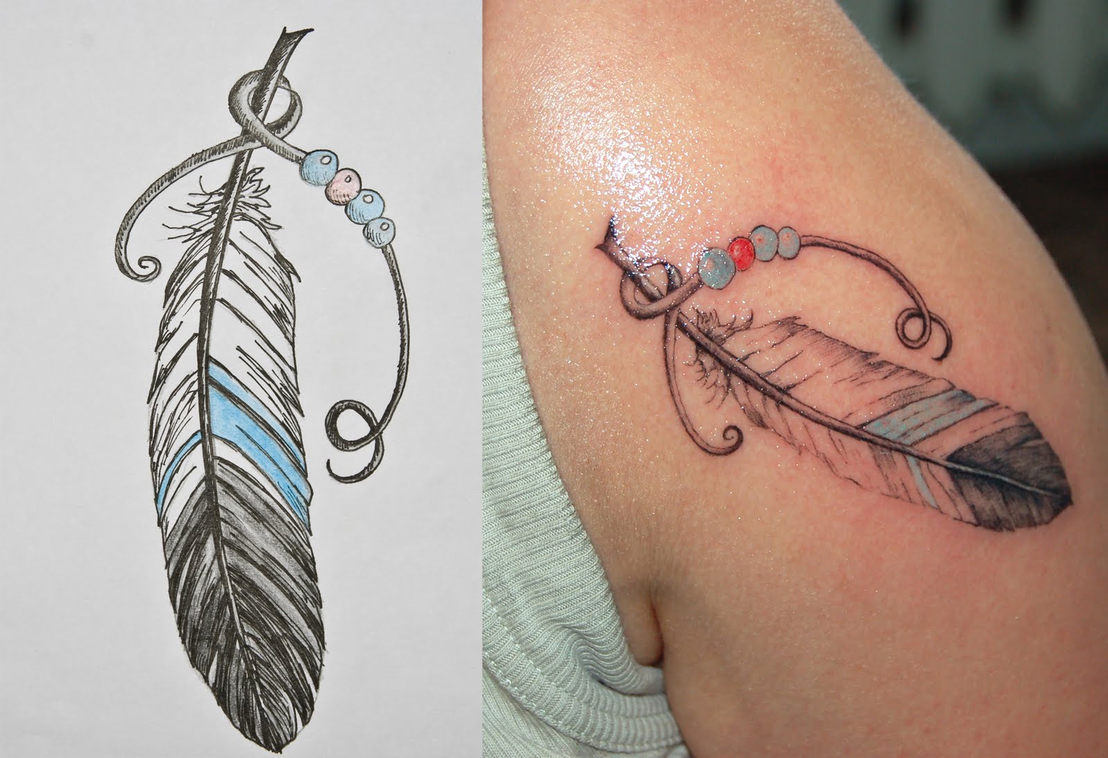 Amazon.com: Tattoos 2 Sheets Fancy Feather Pencil Dream Catcher Native  Indian Cartoon Tattoo Temporary Waterproof Tattoos Sticker Water Transfer  Body Art Fake Tattoo for Men Women (03) : Beauty & Personal Care