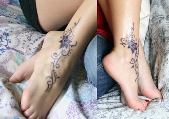 Flower Ankle Tattoo Ideas Ankle Tattoo Design Ideas