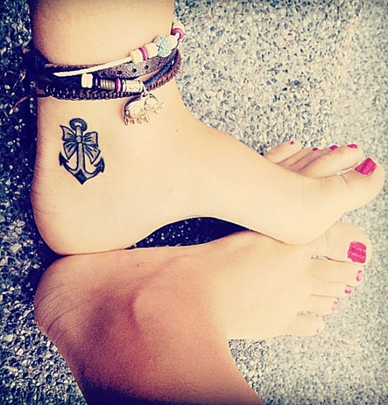anchor tattoo ankle Ankle Tattoo Design Ideas