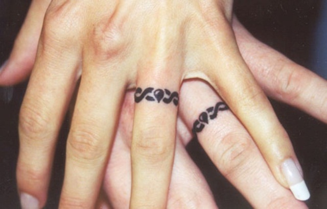 awesome wedding ring tattoos 23 Ring Tattoos Design Ideas