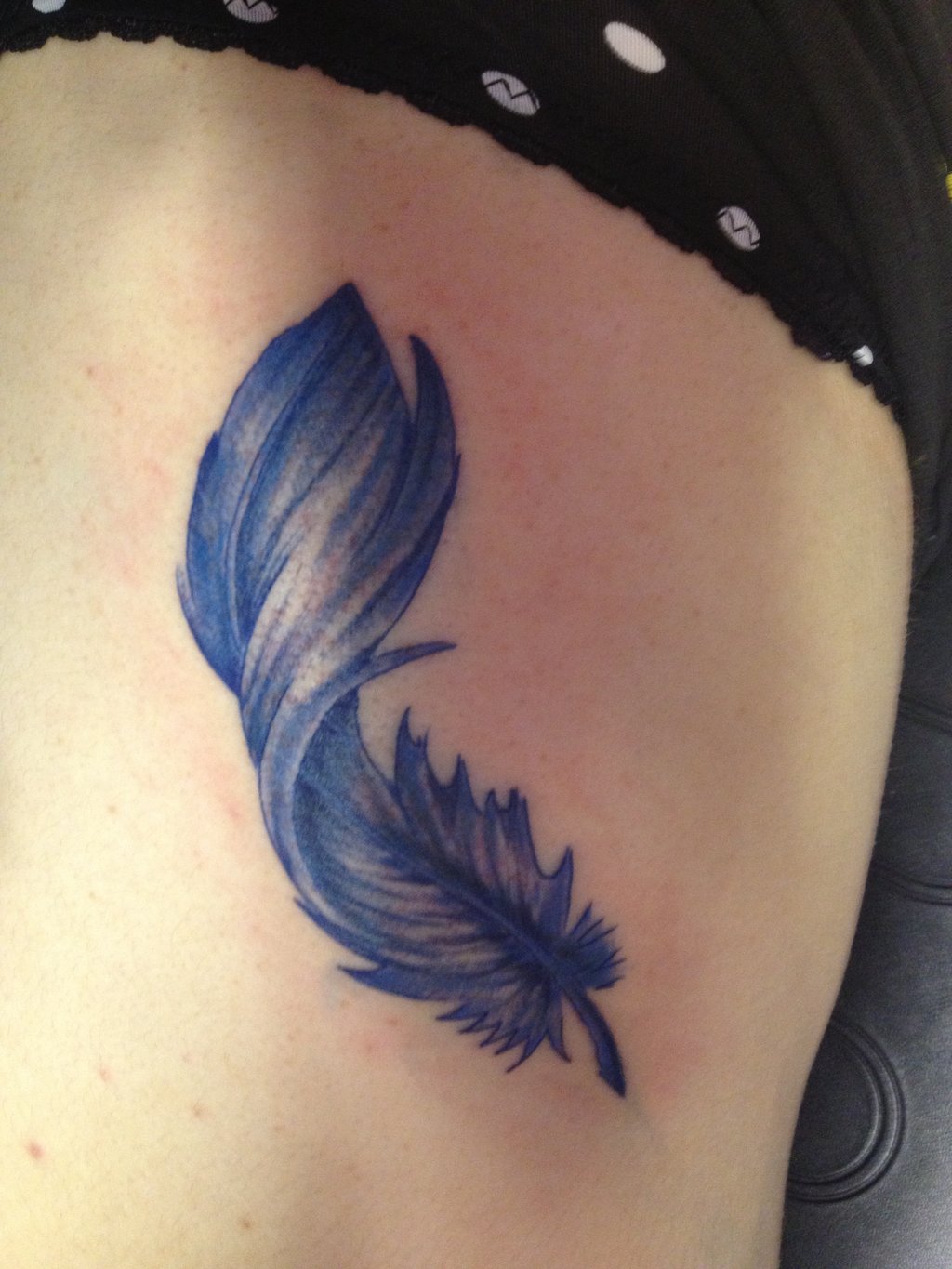 cute blue feather tattoo Feather Tattoos Design Ideas