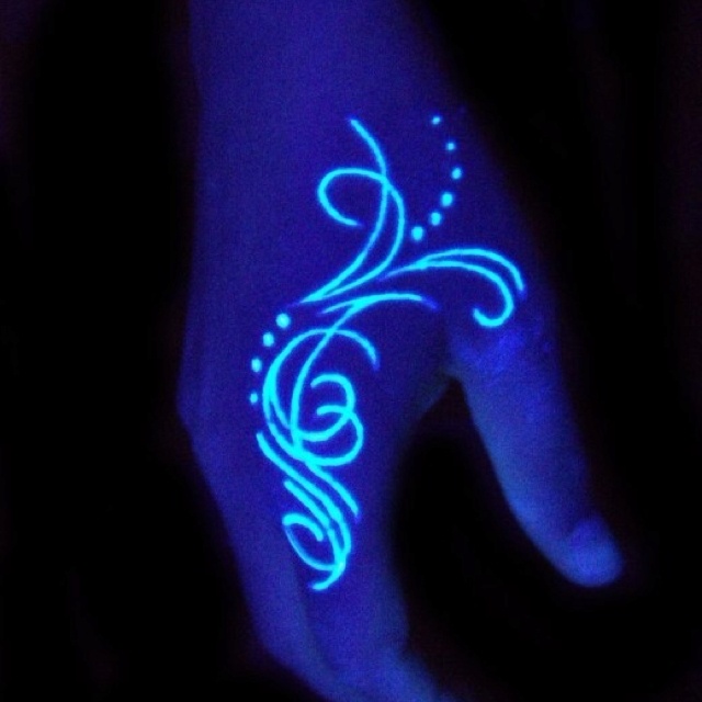 glow in the dark tattoos on hand Glow in the dark Tattoos Design ideas