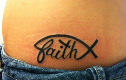jesus fish faith tattoo design Faith Tattoos Design Ideas