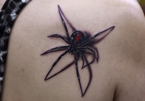 right shoulder Spider Tattoo Design Ideas