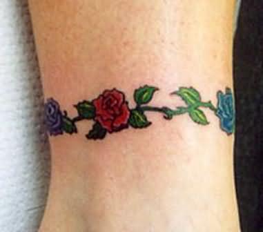 rose tattoos on ankle Ankle Tattoo Design Ideas